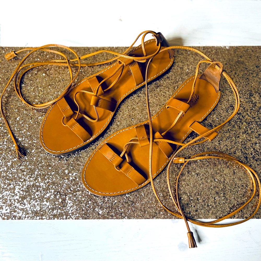 Madewell Boardwalk Ankle Wrap Sandals